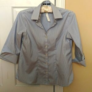 3/4 sleeve button down dress shirt